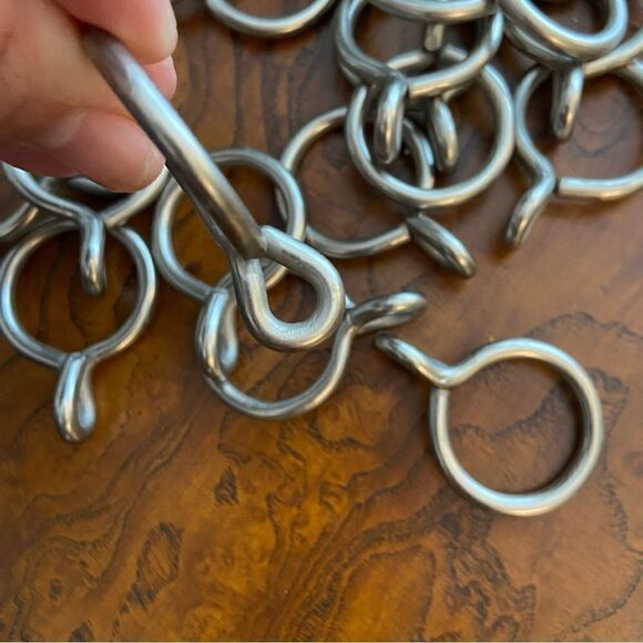 Lot of 20 drapery loop rings 1” brushed nickel or pewter coloring - Picture 4 of 4